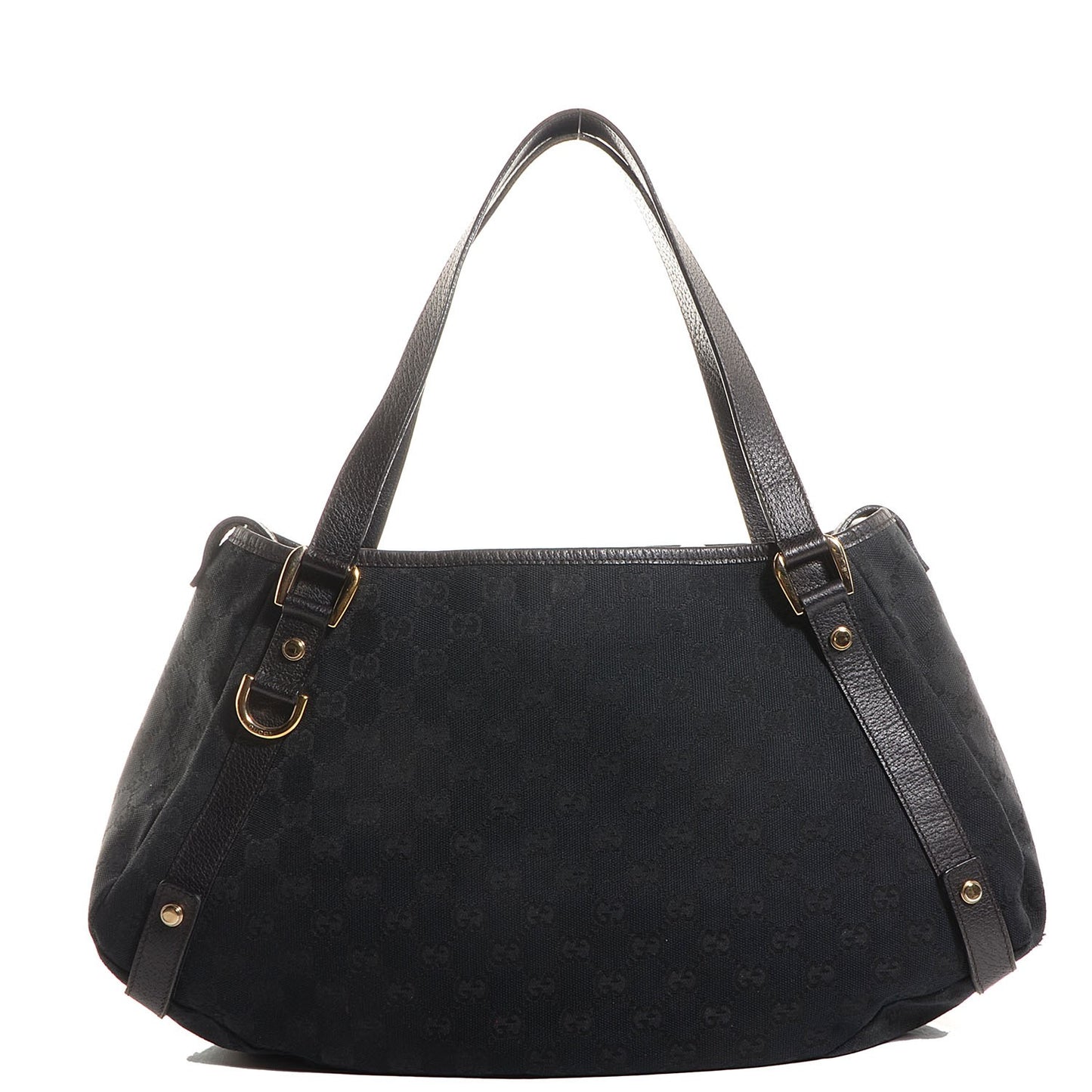 Monogram Medium Abbey Shoulder Bag Black