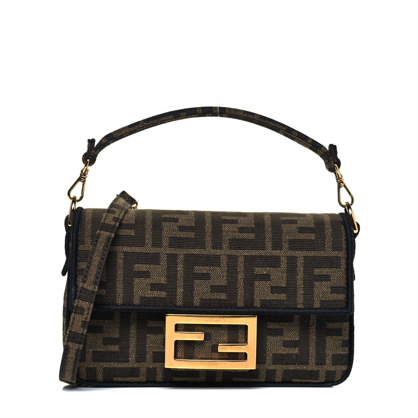 Fabric Jacquard FF 1974 Mini Baguette Tobacco Moro Black