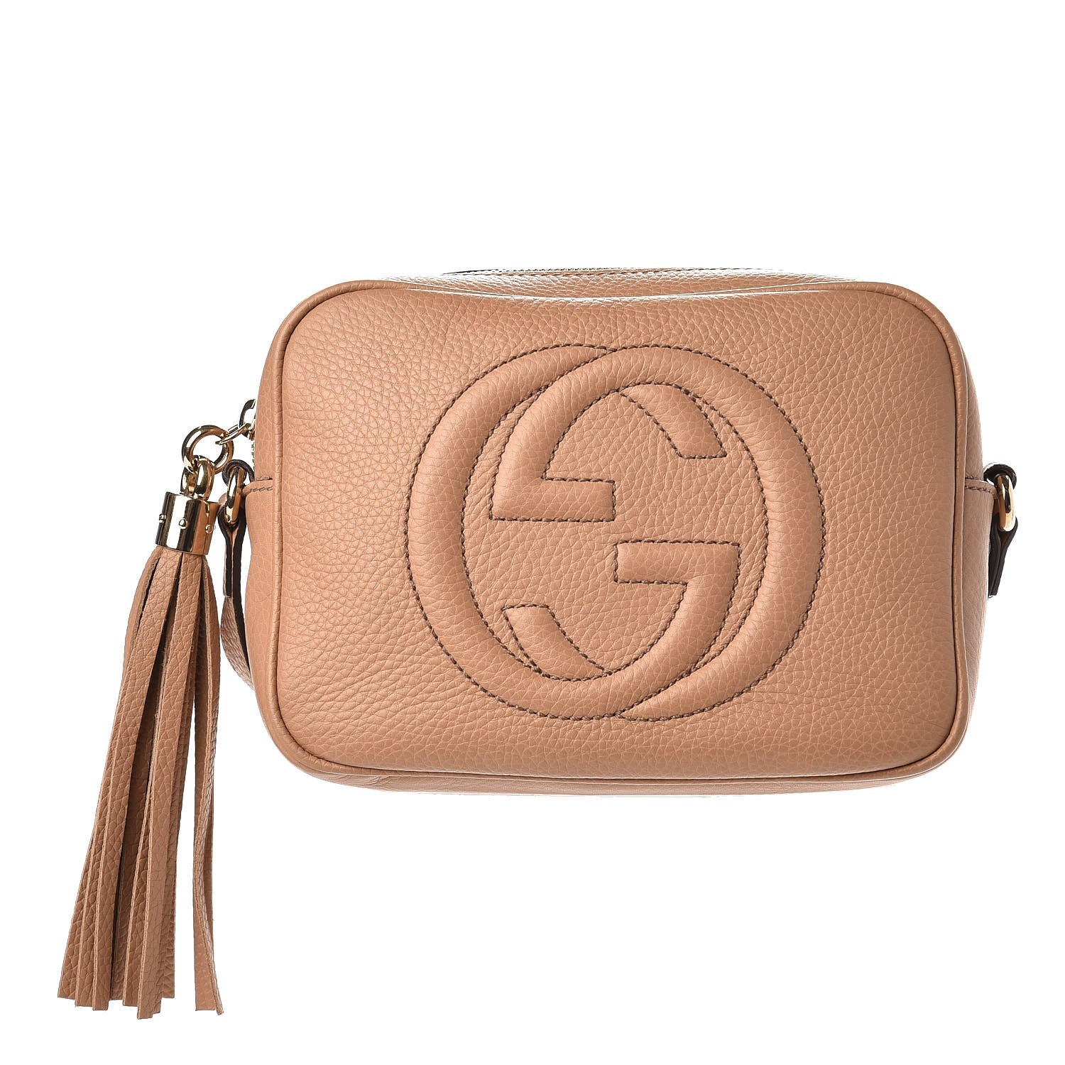 Gucci Pebbled Calfskin Small Soho Disco Bag Camelia 1 of 7