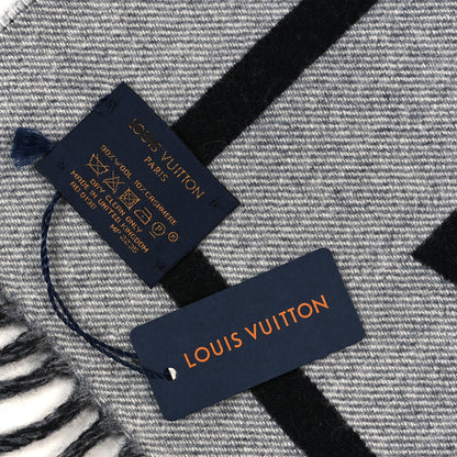 Louis Vuitton Wool Cashmere City Gravity Scarf Black 3 of 3