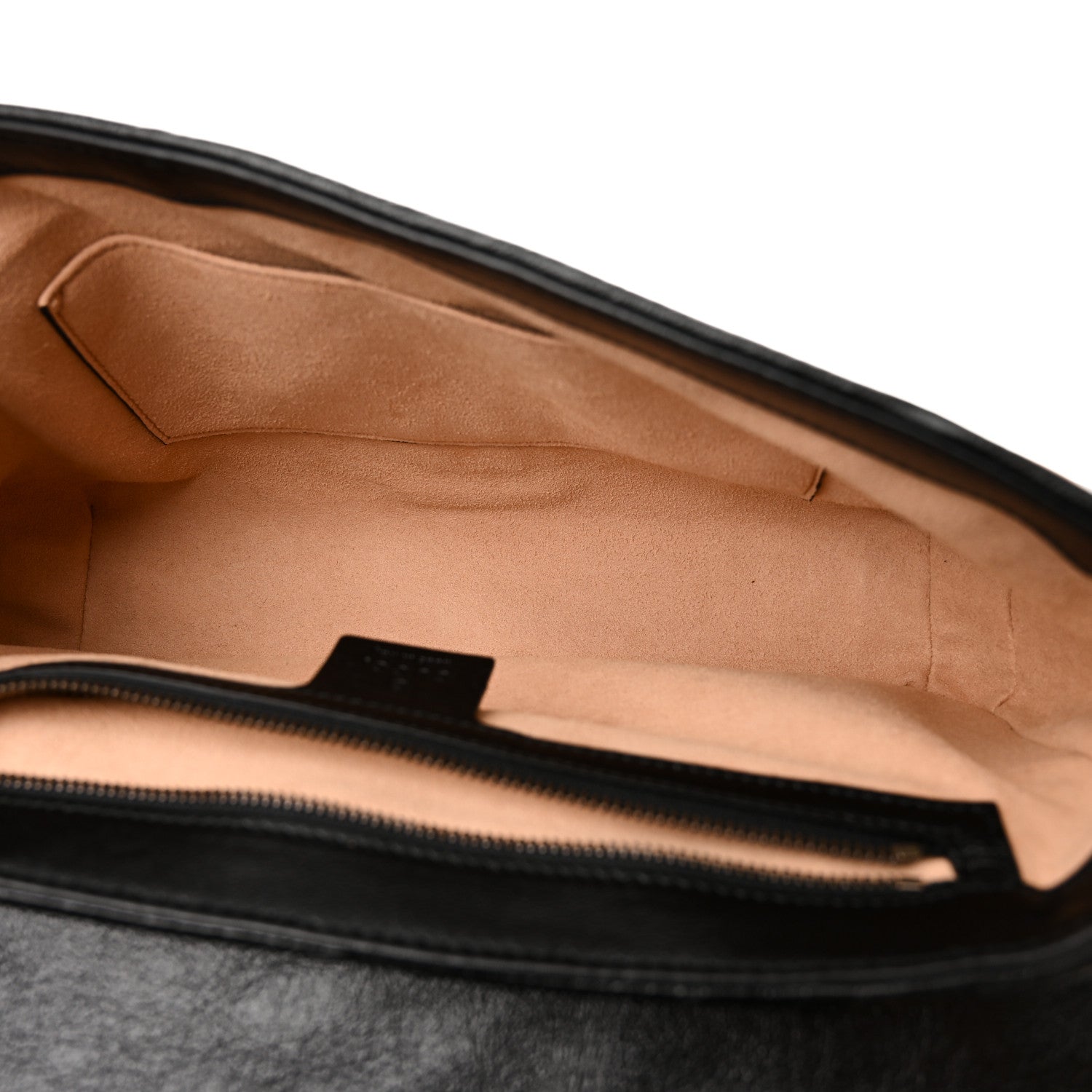 Gucci Vintage Effect Calfskin Matelasse Diagonal Small Torchon GG Marmont Shoulder Bag Cognac Black 5 of 10