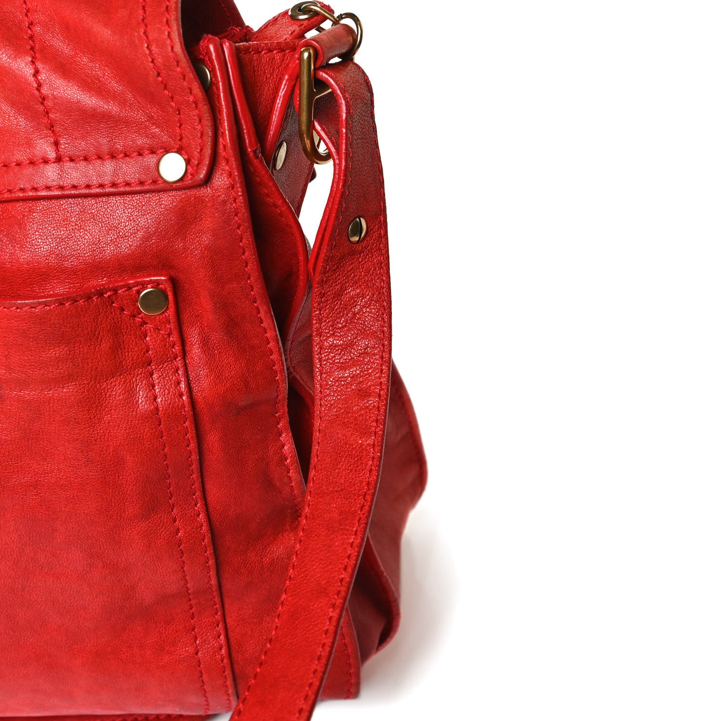 Lambskin PS1 Extra Large Satchel Lipstick Red
