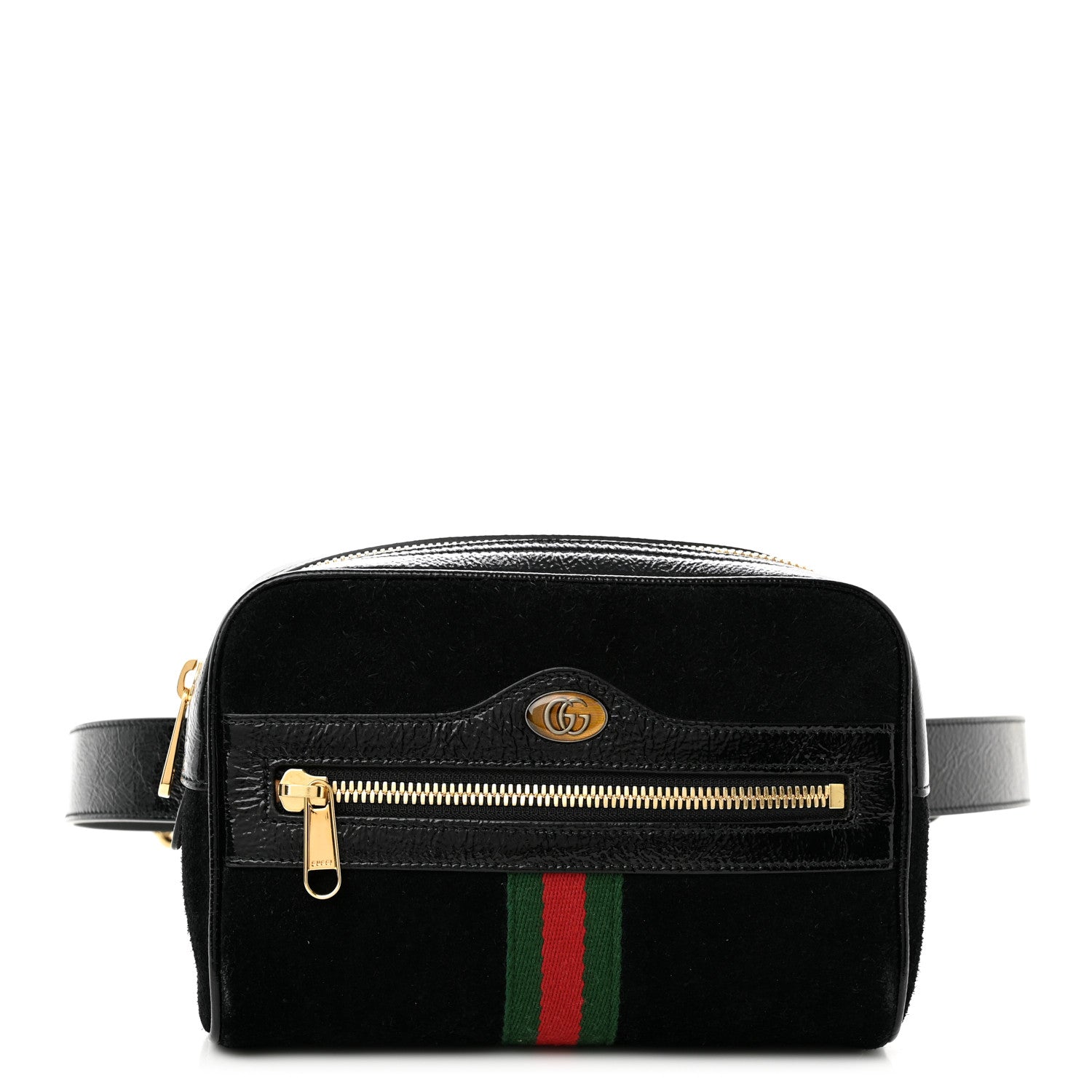 Gucci Suede Small Ophidia Belt Bag 95 38 Black 1 of 10