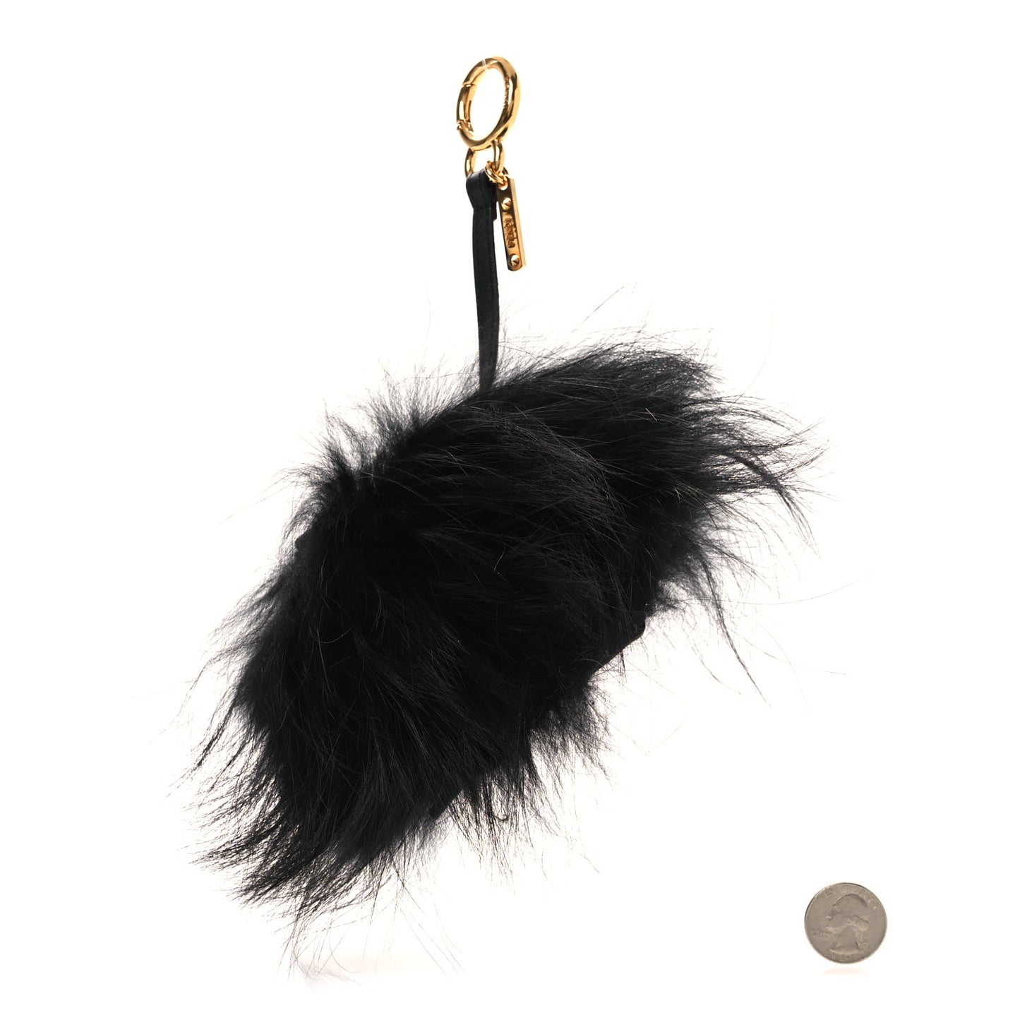 Fox Fur Calfskin Hypnoteyes Coin Purse Bag Bug Charm Black