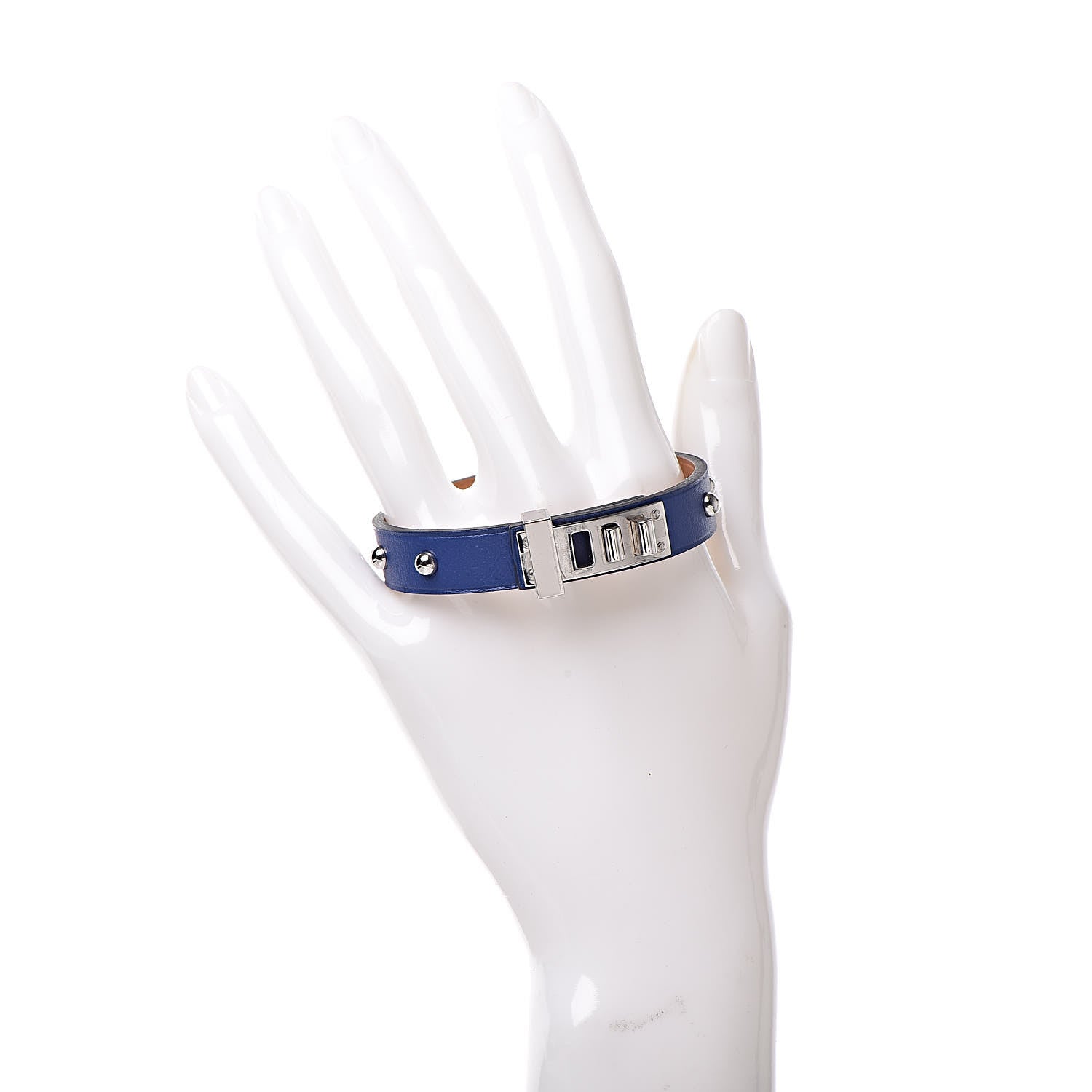 Hermes Swift Mini Dog Clous Ronds Bracelet T3 Bleu Electrique 2 of 5