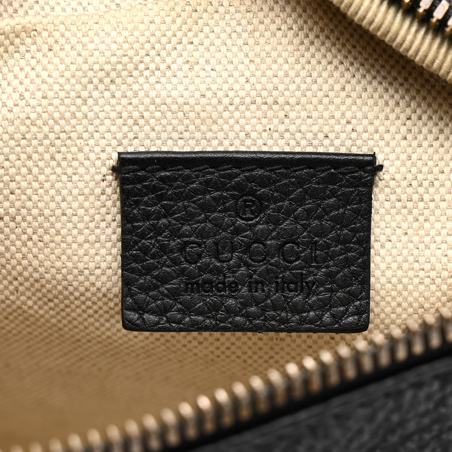 Gucci Grained Calfskin Small Logo Belt Bag Black 6 of 11