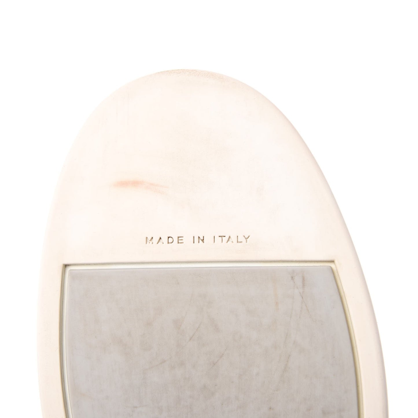 Iridescent Goatskin Sneakers 40.5 White Silver