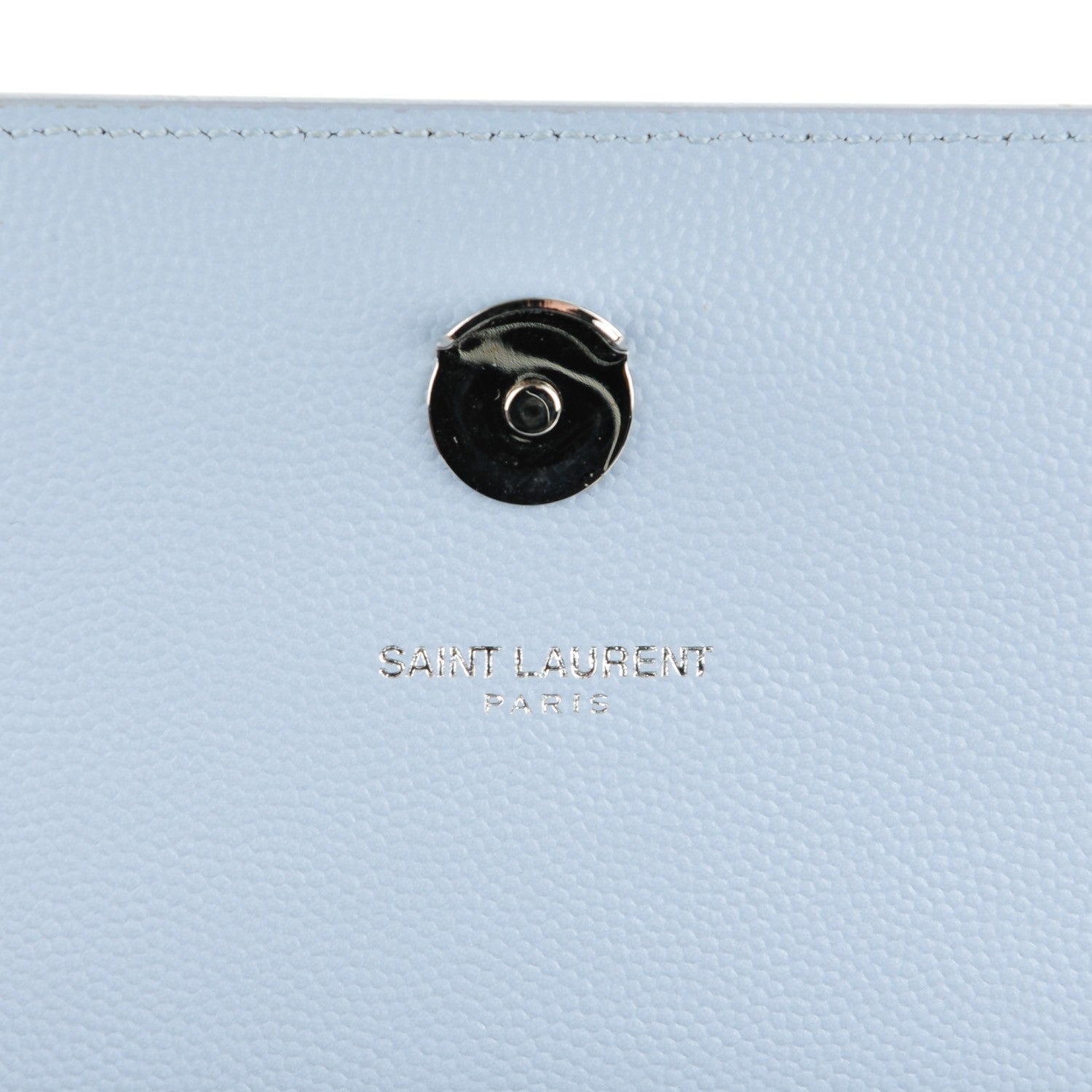Saint Laurent Grain De Poudre Medium Classic Monogram Kate Satchel Sky Blue 7 of 8