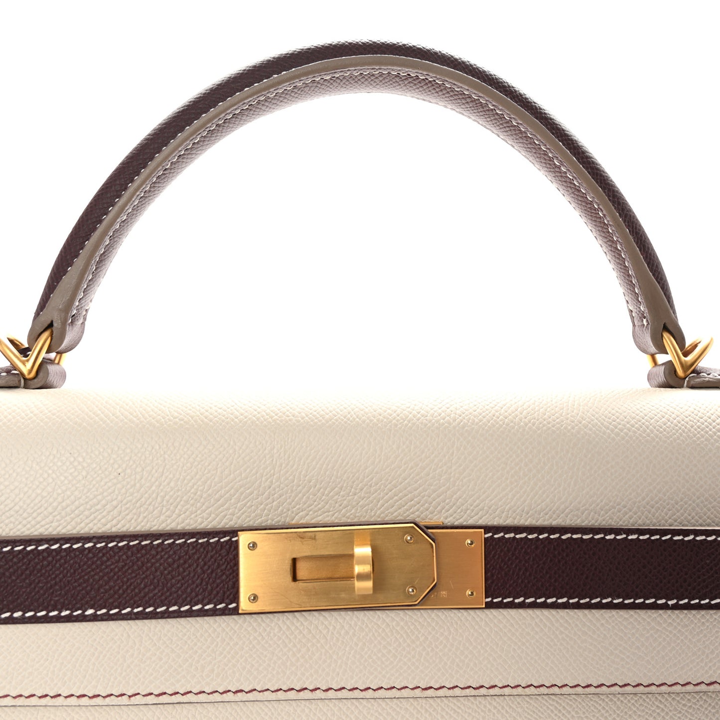 Epsom Bi-Color Horseshoe Kelly Sellier 40 Craie Rouge Sellier
