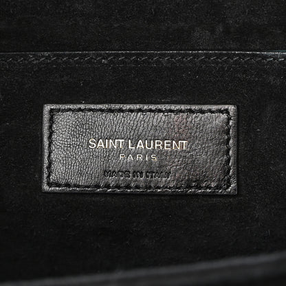 Saint Laurent Smooth Calfskin Suede Medium Bellechasse Black 6 of 14
