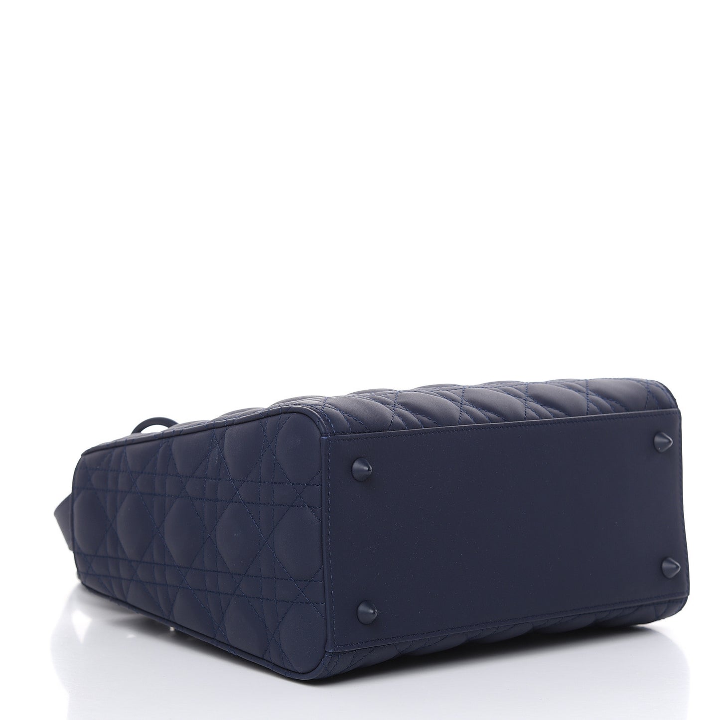 Ultra Matte Calfskin Cannage Medium Lady Dior Blue