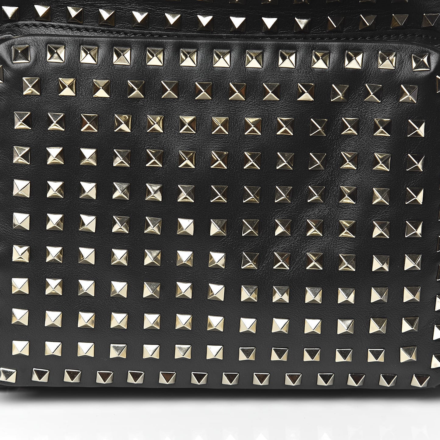 Calfskin Medium Rockstud All Over Backpack Black