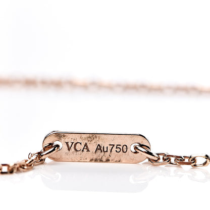 Van Cleef & Arpels 18K Rose Gold Carnelian Sweet Alhambra Bracelet 5 of 7