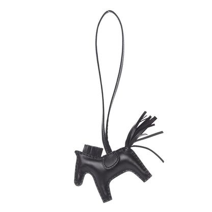 Hermes Milo Lambskin Grigri Rodeo Horse Bag Charm PM So Black 1 of 4