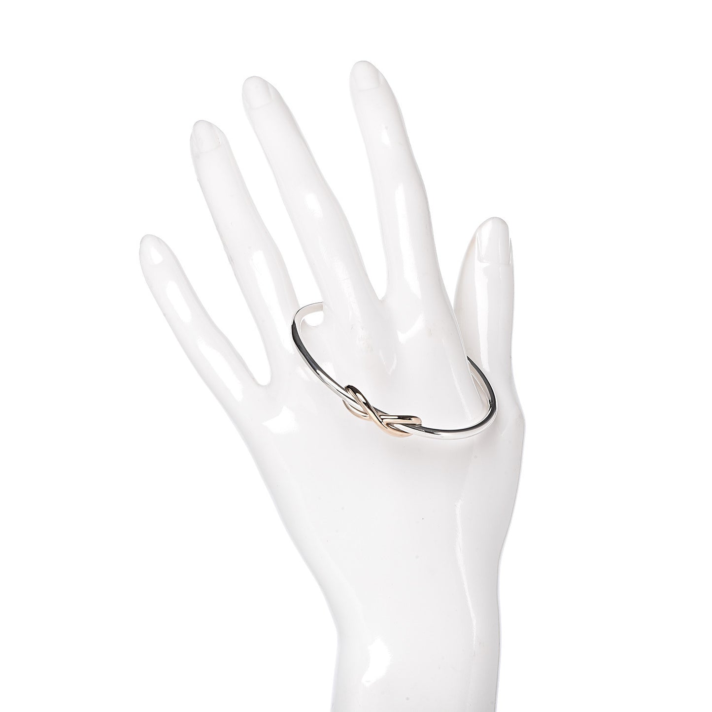 Sterling Silver 18K Rose Gold Infinity Cuff Bracelet