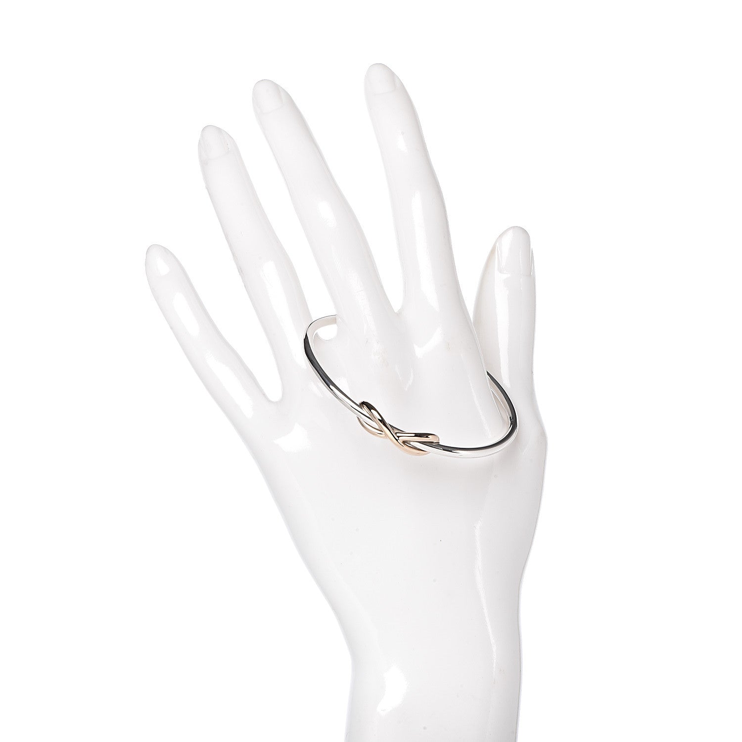 Tiffany Sterling Silver 18K Rose Gold Infinity Cuff Bracelet 2 of 5
