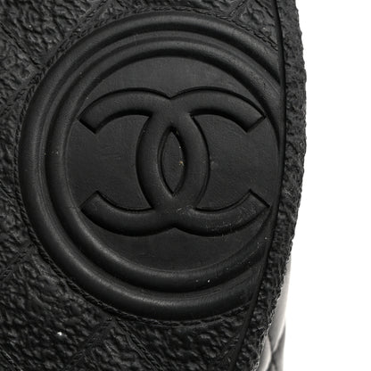 Chanel Lambskin Quilted High Top Sneakers 36.5 Black 8 of 9