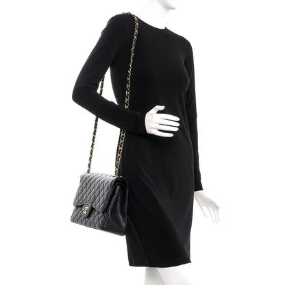 Chanel Caviar Quilted Jumbo Double Flap Black 3 of 9