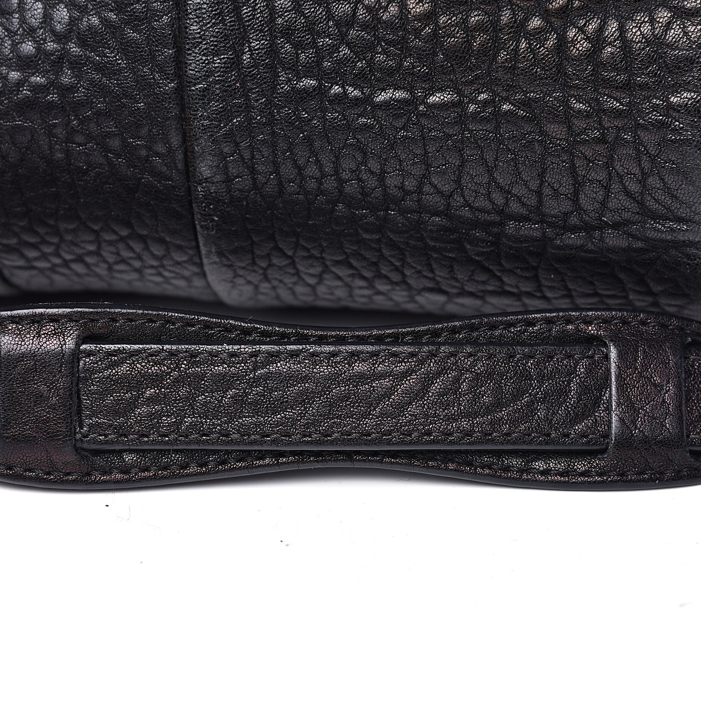 Pebbled Lambskin Rocco Black Rose Gold Hardware