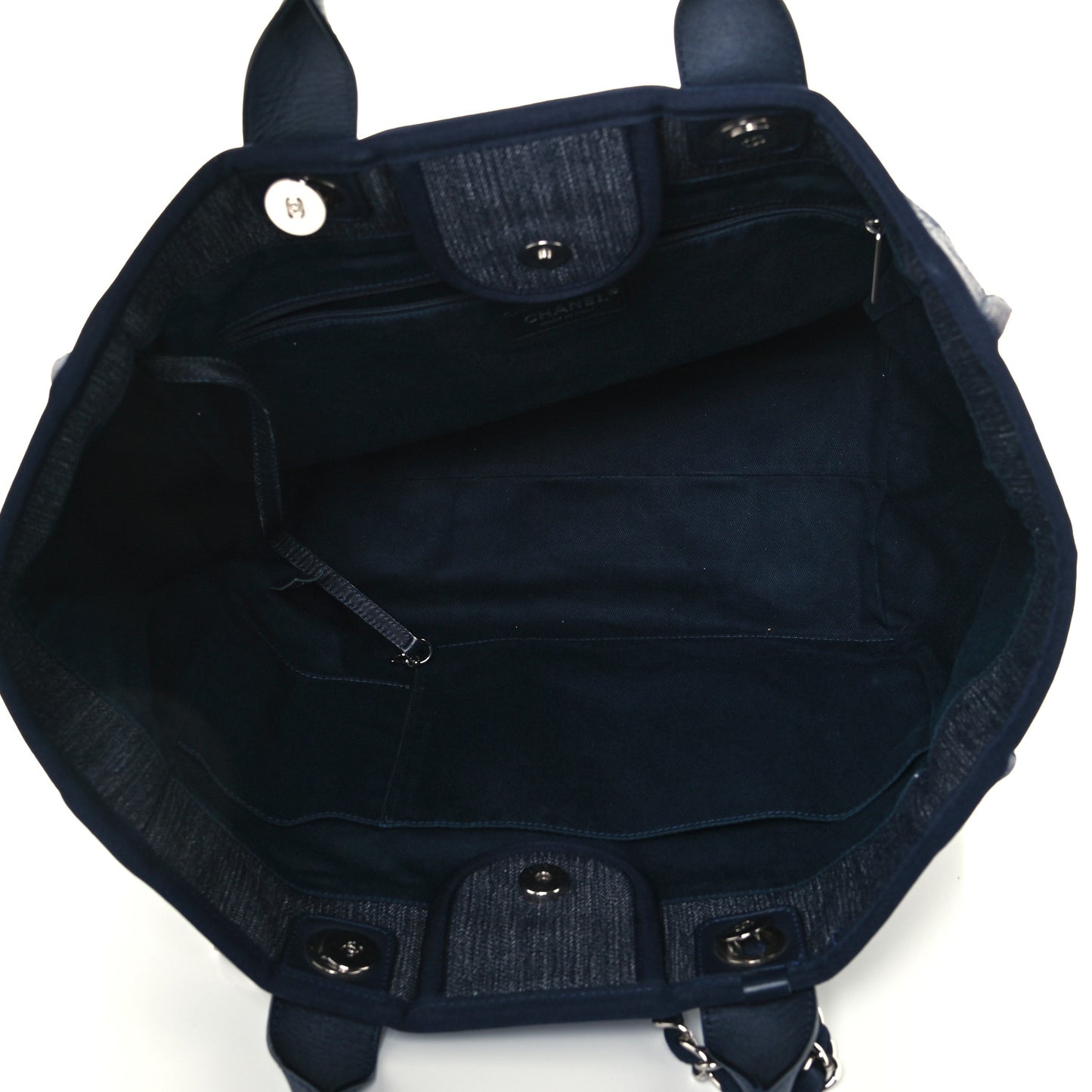 Denim Medium Deauville Tote Dark Blue