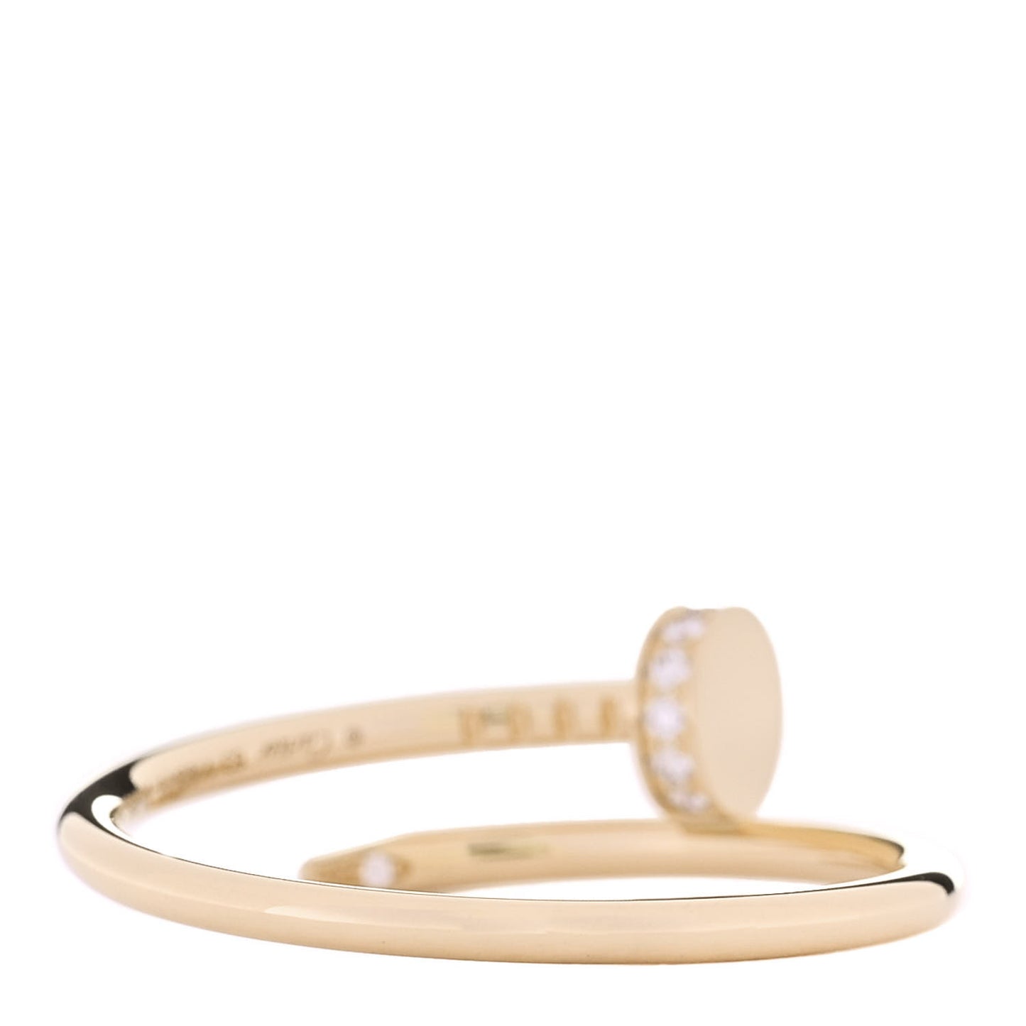 18K Yellow Gold Diamond Small Juste Un Clou Ring 63 10.5