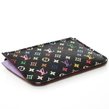 Louis Vuitton Monogram Multicolor Key Pouch Black Violet 4 of 6