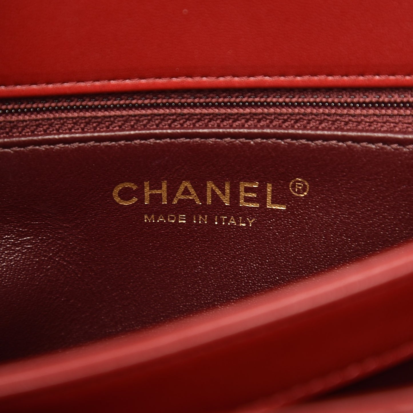 Lambskin Quilted Medium Trendy CC Flap Red