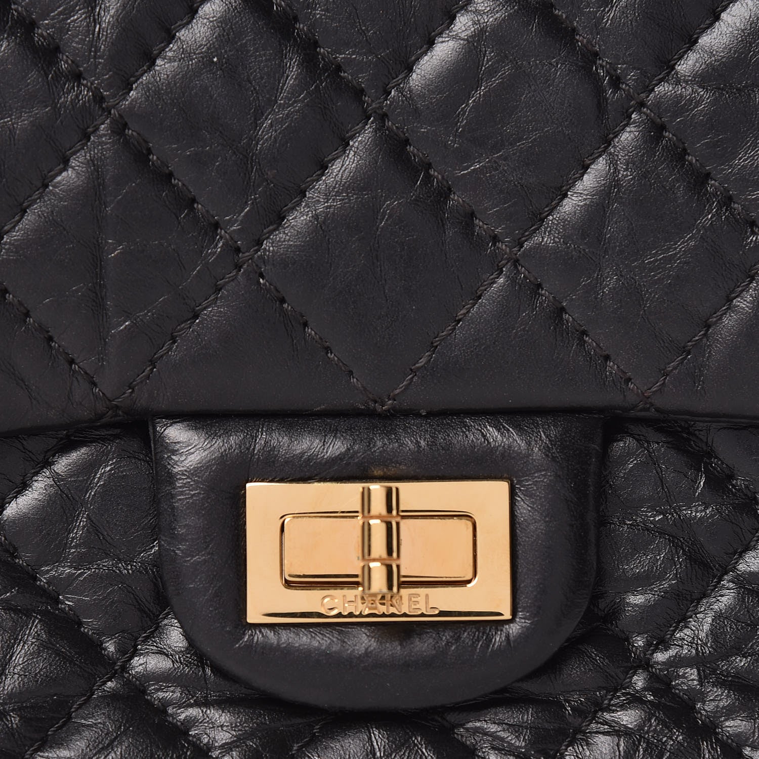 Chanel Aged Calfskin Quilted 2.55 Reissue Mini Flap Black 9 of 14