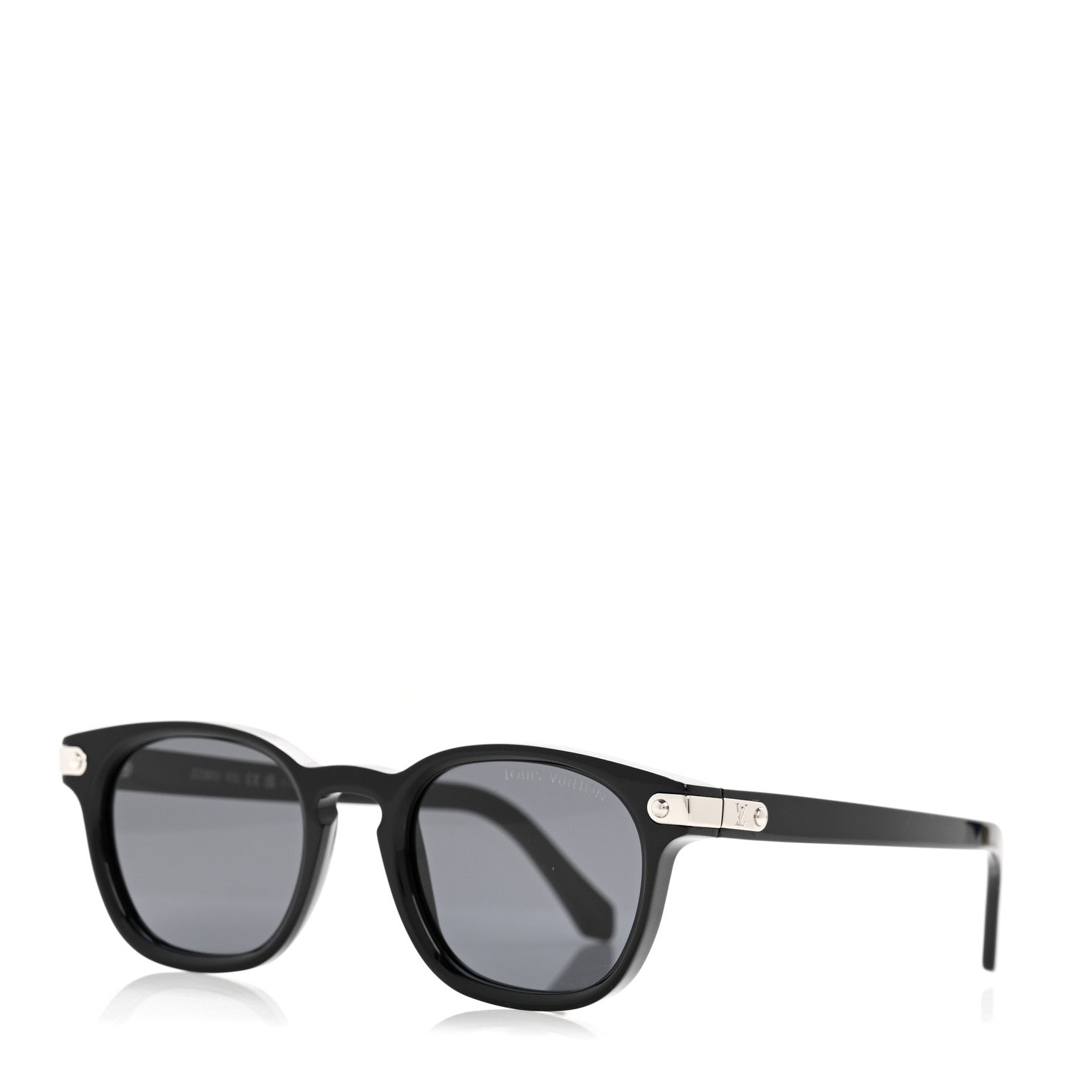 Louis Vuitton Acetate LV Signature Square Round Sunglasses Z2381U Black 1 of 18