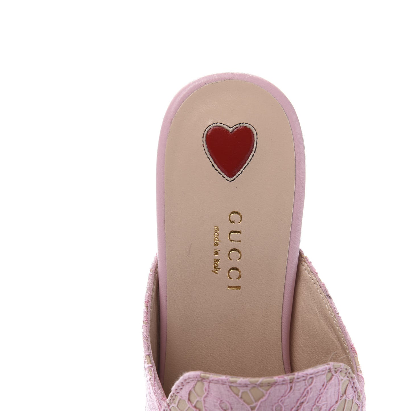 Lace Malaga Kid Womens Princetown Slippers 37.5 Sugar Pink Skin Rose