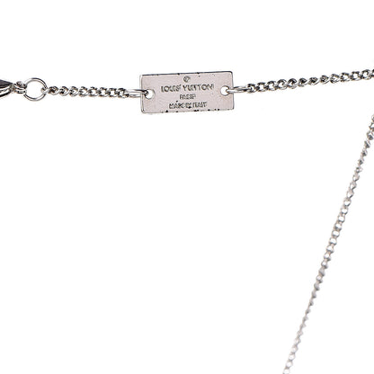 Louis Vuitton Zamac Palladium Monogram Charms Necklace Silver 5 of 6