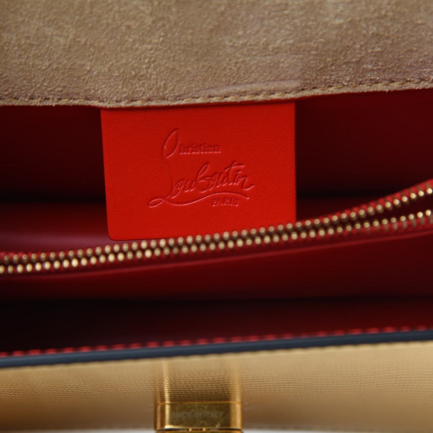 Metallic Calfskin Mini Elisa Shoulder Bag Gold