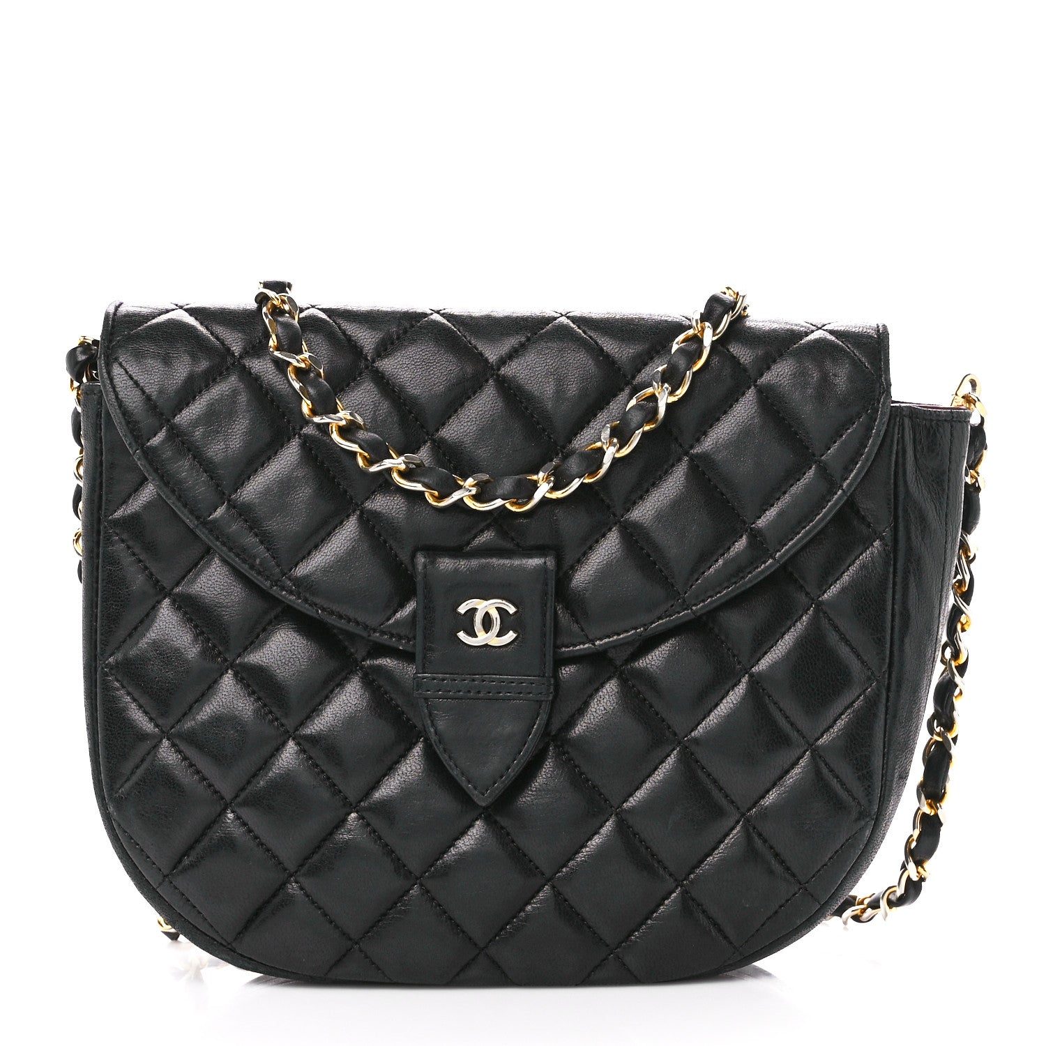 Chanel Lambskin Quilted Messenger Black 1 of 11