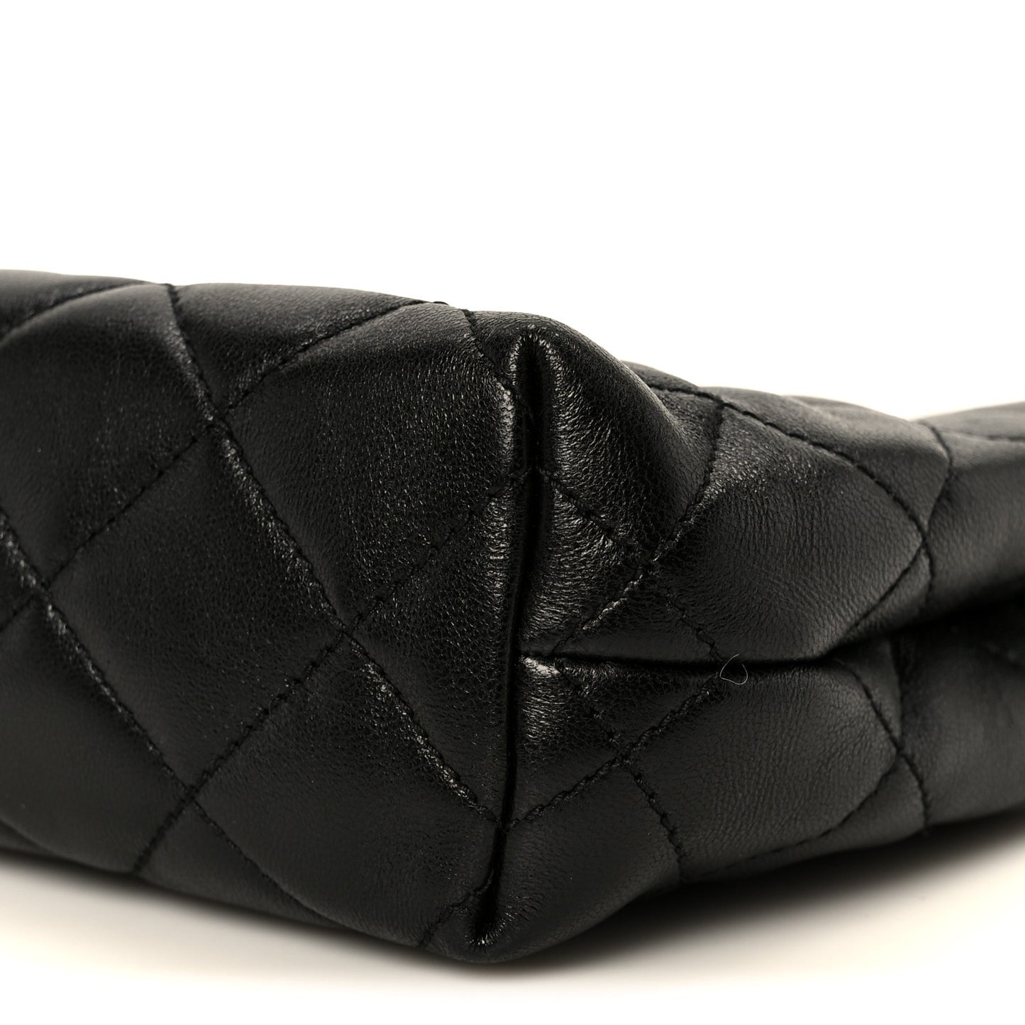 Lambskin Quilted Cassandre Cosmetic Pouch Black