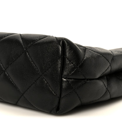Saint Laurent Lambskin Quilted Cassandre Cosmetic Pouch Black 11 of 11