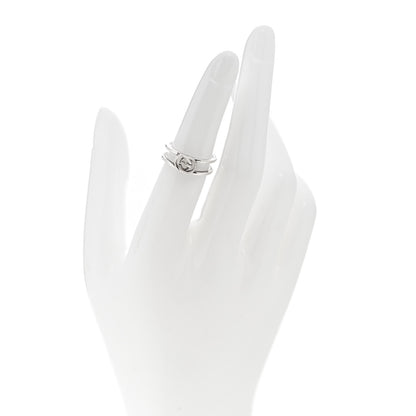 Gucci Sterling Silver 6mm Interlocking G Open Band Ring 50 5.25 2 of 5