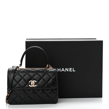 Chanel Lambskin Quilted Small Trendy CC Dual Handle Flap Bag Black 11 of 11