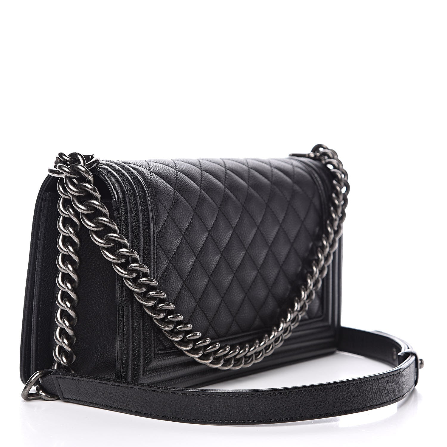 Chanel Calfskin Quilted Medium Boy Flap Black 3 of 12
