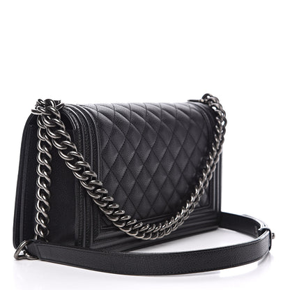 Chanel Calfskin Quilted Medium Boy Flap Black 3 of 12