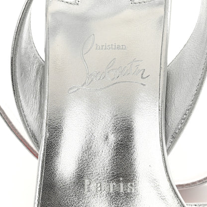 Christian Louboutin Kid Laminato Mariza 85 Sandals 40.5 Silver 7 of 9