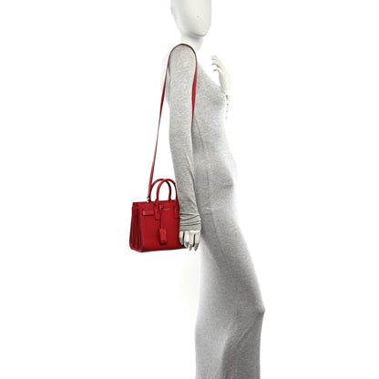 Saint Laurent Calfskin Nano Sac De Jour Lipstick Red 2 of 9