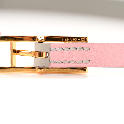 Hermes Swift Behapi Double Tour Bracelet T3 Rose Sakura Gris Perle 5 of 5