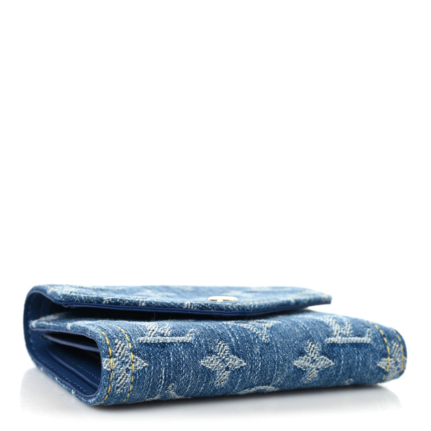 ルイビトン生地 Louis Vuitton Denim Monogram Jacquard Victorine Wallet Blue