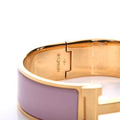 Hermes Enamel Wide Clic Clac H Bracelet PM Rose Dragee 4 of 6