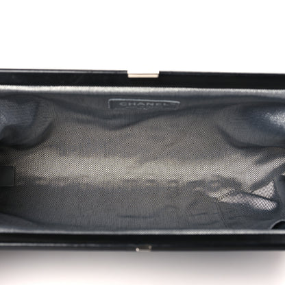 Chanel Lambskin Vertical Quilted Mademoiselle Clutch Black 5 of 9