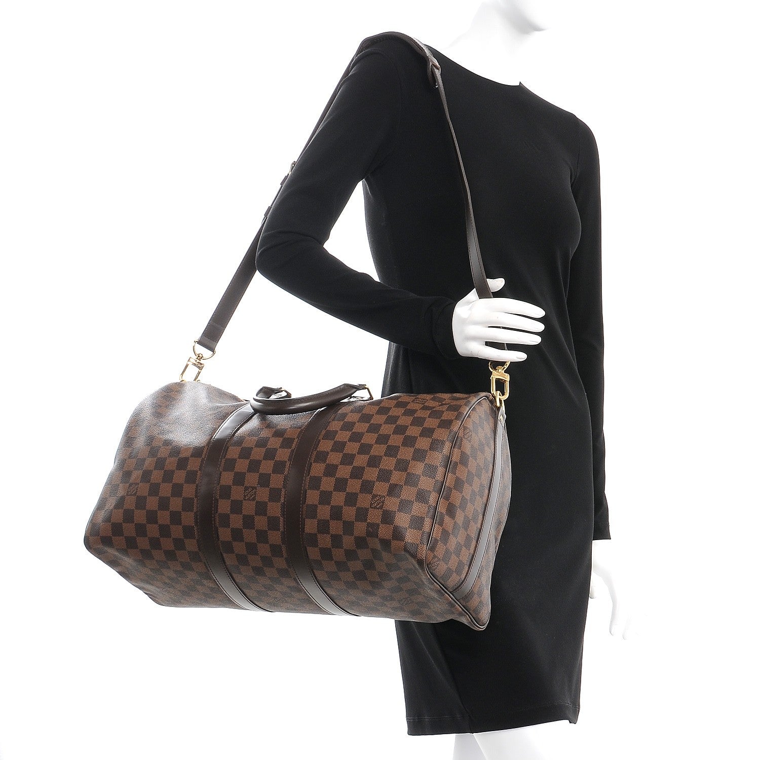 Louis Vuitton Damier Ebene Keepall Bandouliere 45 2 of 12