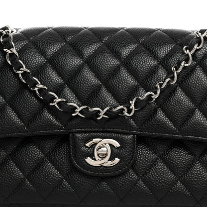 Chanel Caviar Quilted Medium Double Flap Black 8 of 11