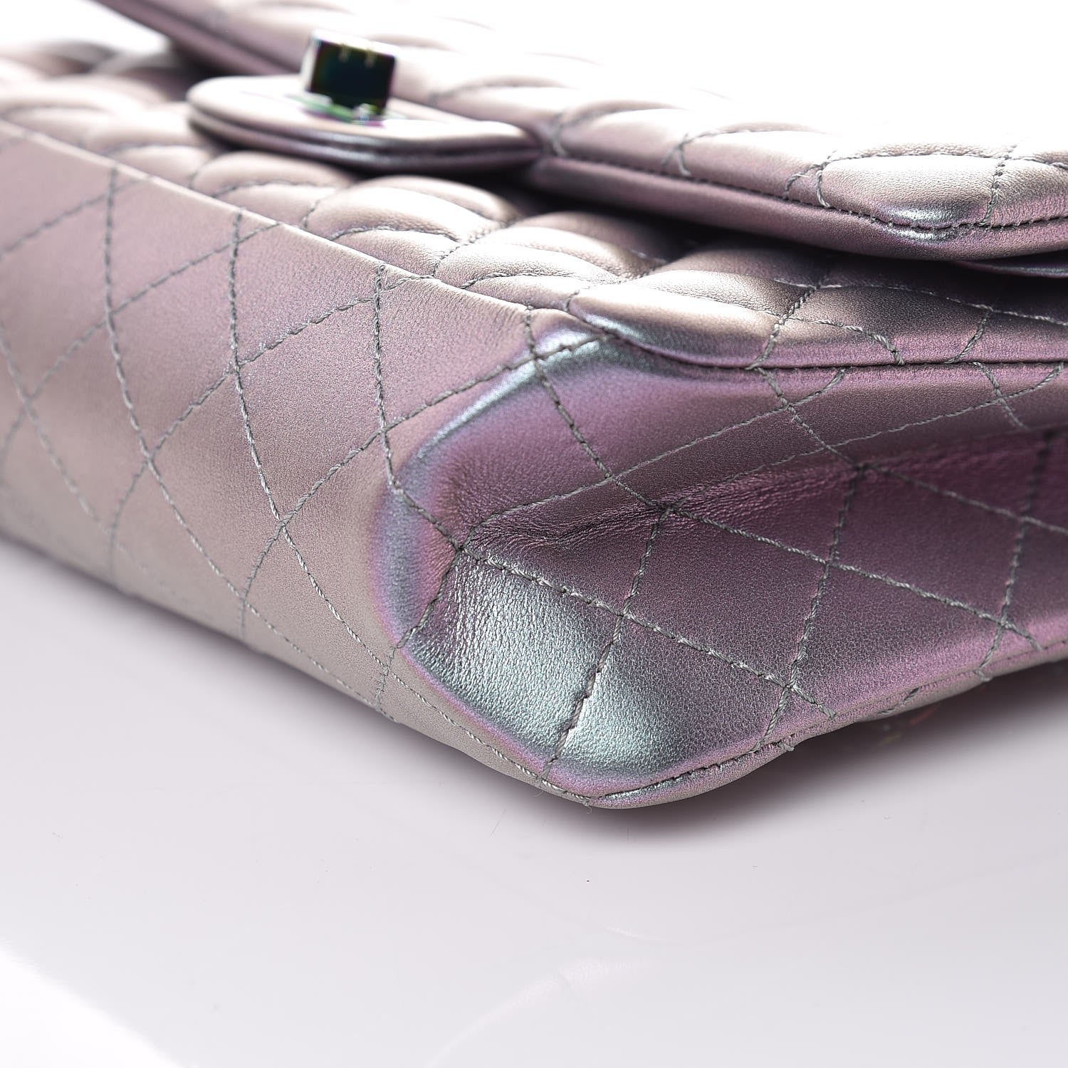 Chanel Iridescent Lambskin Quilted 2.55 Reissue 225 Flap Light Purple 9 of 11
