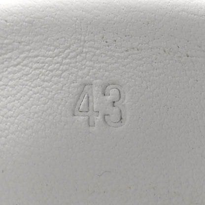 Hermes Calfskin Suede Goatskin Mens Kiddy Slip On Sneakers 43 White 7 of 9