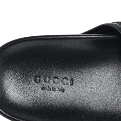 Gucci Softy Velvet Malaga Kid Bee Star Embroidered Womens Horsebit River Slippers 38.5 Black 8 of 9